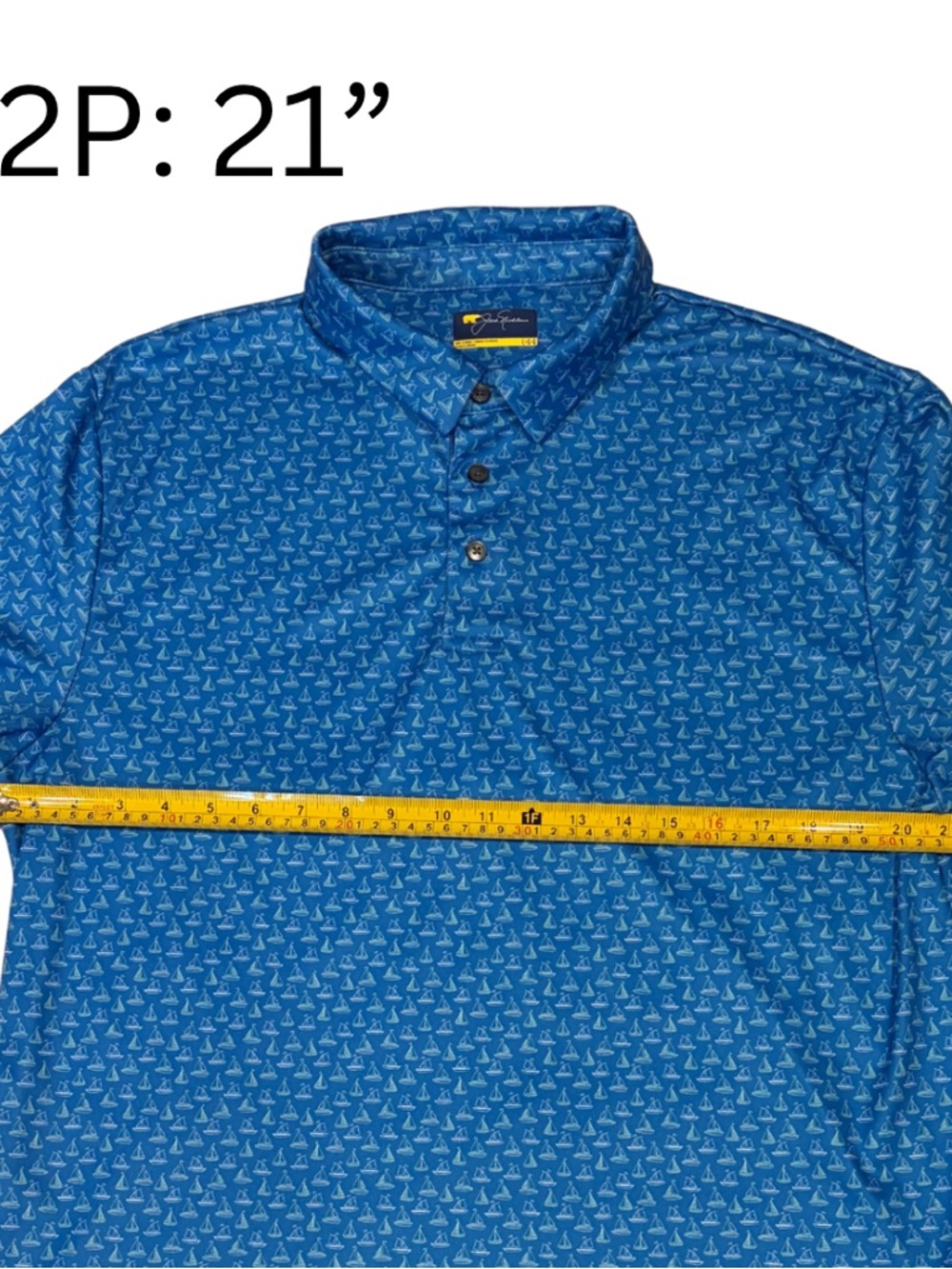 Jack Nicklaus Men’s Golf Polo Shirt – Sailboat Print – Size L - Picture 5 of 7